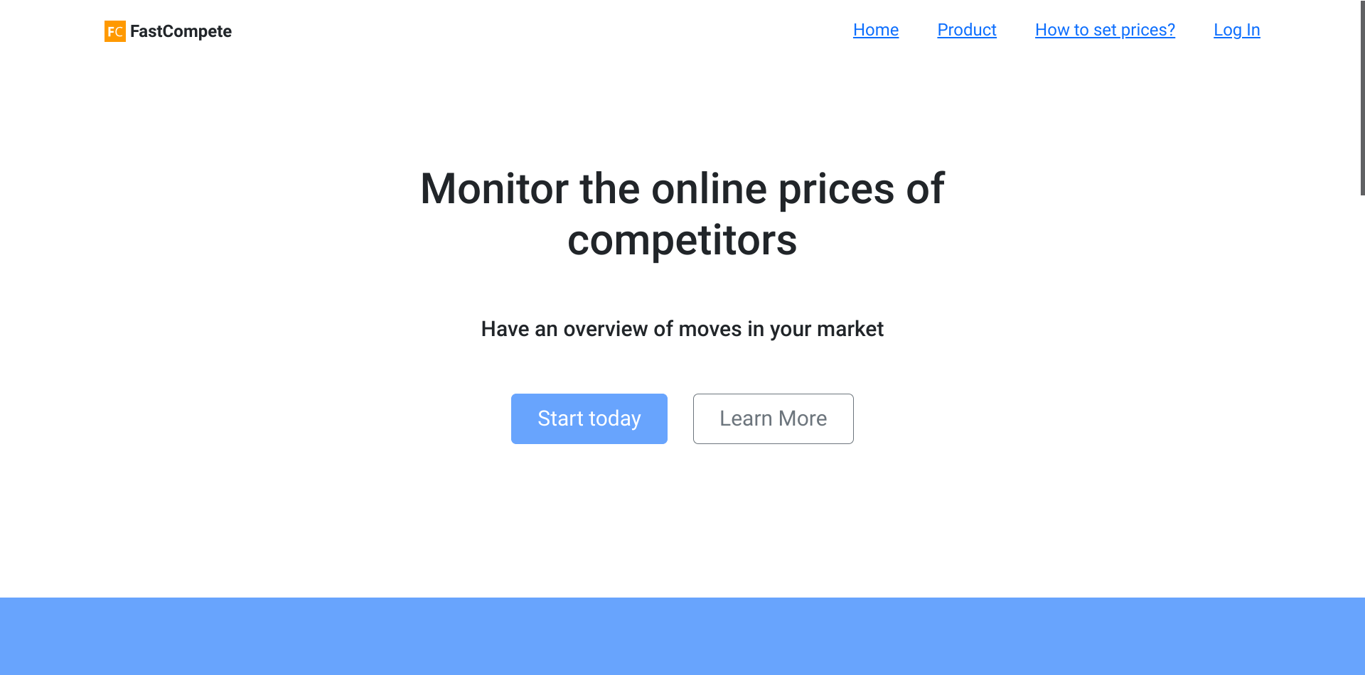 screenshot of FastCompete website