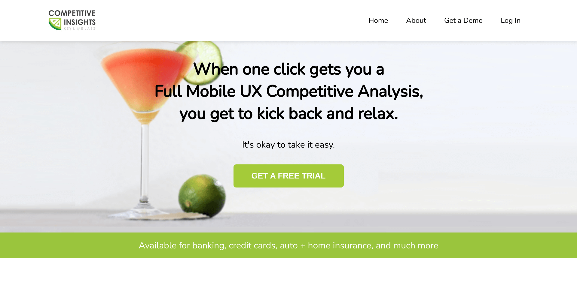 screenshot of Key Lime Labs website