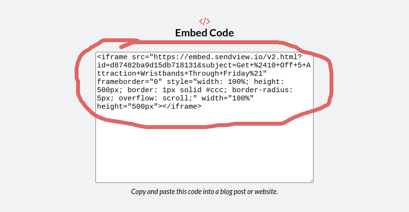 embed code screenshot

